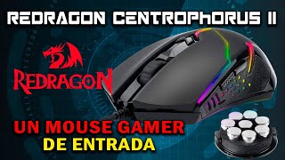 UNBOXING  REVIEW REDRAGON CENTROPHORUS II UN MOUSE GAMER DE ENTRADA SIMPLEMETE CUMPLE [upl. by Nosac]