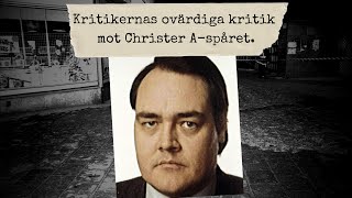 Kritikerna väljer att misstolka Christer Aspåret  Palmemordet [upl. by Yve]