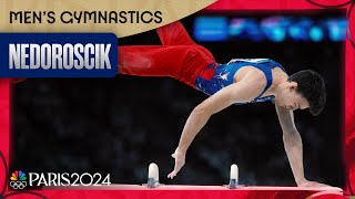 Stephen Nedoroscik pushes US to bronze with CLUTCH pommel horse routine  Paris Olympics [upl. by Astera778]