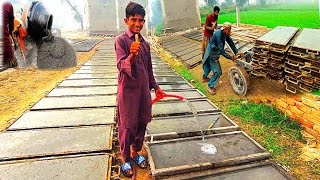 How to Make Concrete Roof Slabs Complete Process  Readymade Concrete Slab [upl. by Enyahs]