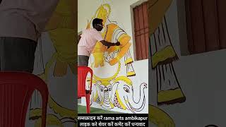 paint se drawing kaise banate hain  how to wall painting Shri Vishwakarma Bhagwan  step by step [upl. by Bozuwa329]