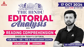 Editorial Analysis  17 October 2024  Vocab Grammar Reading Skimming  By Parth Sir [upl. by Docia]