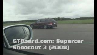 Mercedes E55 AMG vs Mercedes E63 AMG Estate  GTBoardcom [upl. by Tsirhc]