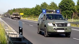 Leopard 2 Kolonne mit Feldjägerbegleitung bei Stendal [upl. by Dawna]