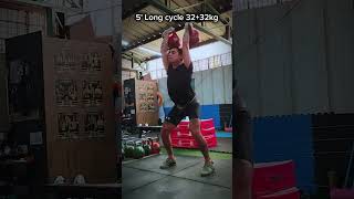 Sergio Inostroza  5 Long cycle 3232kg 23 reps  Girevoy Sport [upl. by Naletak149]