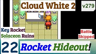 Pokemon Cloud White 2 Part 22 Got Key Of Rocket Hideout amp Solaceon Ruins  GBA Rom Hack [upl. by Krawczyk866]