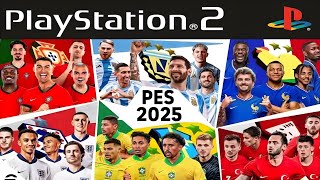 PES 2025 PS2 ISO EFOOTBALL ATUALIZADO DOWNLOAD GRÁTIS [upl. by Tarttan]