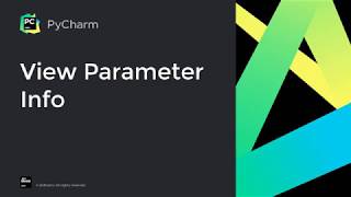 How to quickly view parameter information in PyCharm [upl. by Hefter842]