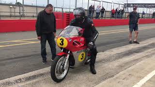 Classic Motorcycle Racing 1972 500cc MV Agusta 3 Agostini Donington Park 2021 [upl. by Diarmid]