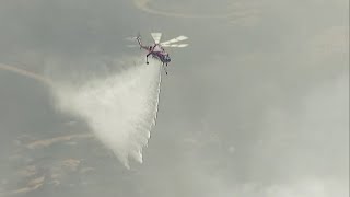 Border 66 fire burns Tuesday along USMexico border near Tecate [upl. by Tiloine]