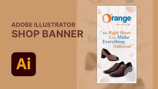 Adobe Illustrator Tutorial  shop banner  Graphic Design Tutorial [upl. by Francie]