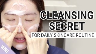 A Perfect Facial Cleansing Secret for Daily Skincare Routine  Wishtrend TV [upl. by Attevad]