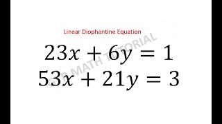 Linear Diophantine Equation  Euclidean Algorithm  Number Theory [upl. by Lladnyk]