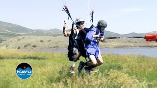 A speedboat paraglider and a wingsuit with Jesse Hall [upl. by Dollar]