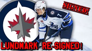 Winnipeg Jets ReSign Simon Lundmark to 1x775K Contract Jets Fan Reaction [upl. by Aitnuahs267]