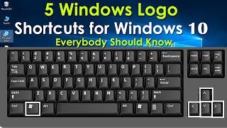 5 Windows Logo Key Shortcuts Windows 10  Explain in Telugu [upl. by Berrie]