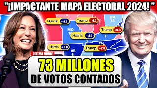 ¡¡¡INCREÍBLES RESULTADOS DE VOTACIÓN TEMPRANA ¡Impactante Mapa Electoral 2024 Kamala vs Trump [upl. by Ecyar]