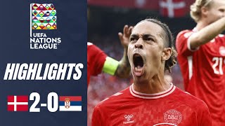 Denmark vs Serbia 20 Highlights UEFA Nations League 202425 [upl. by Upton995]