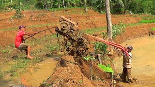 Traktor Sawah Menggunakan Diesel Yanmar Suaranya Halus [upl. by Annaes]