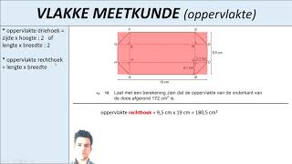 Wiskunde VMBO Vlakke Meetkunde Oppervlakte [upl. by Kciremed548]