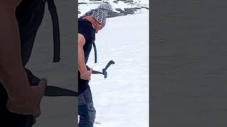 Chihuas Son raquetas para caminar sobre la nieve blanda onda usadas por los mapuches [upl. by Adrial]