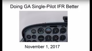 Doing Single Pilot IFR Better [upl. by Jobi]