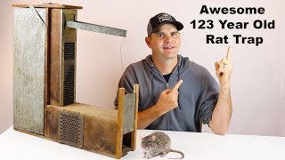 Catching Rats With a 123 Year Old Trap Invented By A Mechanical Genius Mousetrap Monday [upl. by Henarat]