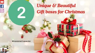 2 new gift boxes for Christmas  Home made Christmas Gifts  New Year Gifting ideas  Gift Box [upl. by Oleic991]