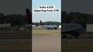 Delta Air Lines Airbus A320 Departing from Syracuse airplane deltaairlines [upl. by Renraw910]