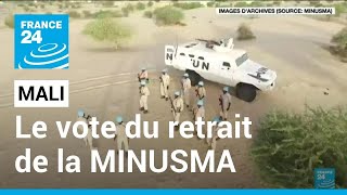 ONU  le retrait de la MINUSMA au Mali soumis au vote du conseil de sécurité • FRANCE 24 [upl. by Annahsat]