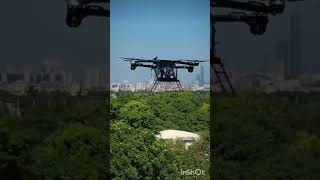 Man taxi drone full safety flying drone dronetakeoff agriculturedrone army droneforagriculture [upl. by Hirza]