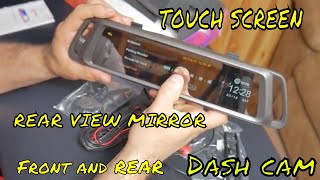 Touch screen rear view mirrorDASH CAM REVIEW AND INSTALL [upl. by Ecinev]