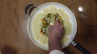 COOKING 14 PIEROGIES  PEPPERS amp ONIONS  BUTTER [upl. by Alet967]