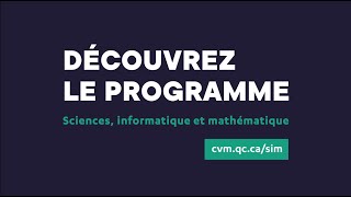 Sciences informatique et mathématique  Programme préuniversitaire [upl. by Amadeus]