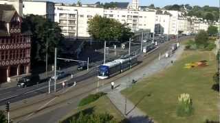 Guided Light Transit Trams Caen France [upl. by Grosmark636]