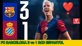 FC BARCELONA 3 vs 1 RCD ESPANYOL  LALIGA 202425 MD12 [upl. by Raymonds]