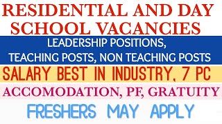 Vacancies in various residential and day schools [upl. by Lennej]