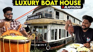 Luxury House Boat Tour 🔥  Alappuzha Karimeen  Foodie Prabu [upl. by Haldi]