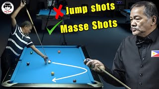 Efren Reyes Masse Shots  No Jump Shots ONLY MASSE SHOTS [upl. by Gibe]