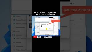 Seamless Security Setting Up Fingerprint Sensor on Windows 11 techtutorial [upl. by Raddatz]