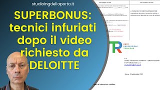 SUPERBONUS tecnici infuriati dopo il video richiesto da DELOITTE [upl. by Statis710]