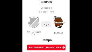 JORNADA 4 BENJAMIN AT MANACOR vs ESCOLAR [upl. by Ttergram]