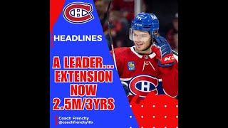 Contract Extension for the Habs’ Jake Evans [upl. by Lleruj]