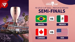 🔴 SemiFinals CONCACAF W Gold Cup 2024 Match Schedule amp Fixtures [upl. by Heddi]