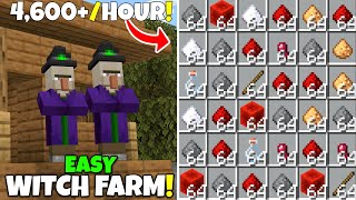 Minecraft Bedrock FAST WITCH FARM Tutorial GunpowderRedstone Farm MCPE Xbox PS5 PC [upl. by Touber994]