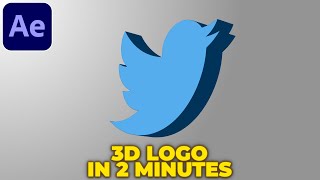 3D Logo Animation in 2 Minutes  After Effects Tutorial  No Plugins [upl. by Ginnifer]