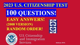 2023  100 Civics Questions for the US Citizenship Test 24 [upl. by Michele]