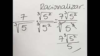 Racionalizar con una raíz cúbica en el denominador [upl. by Annwahs]