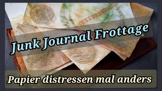 Junk Journal Seiten distressen mit der Frottage Technik [upl. by Elleron105]