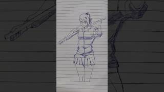 Maki from jjk pensketch😍 new skechart vedio jjk maki zenin viralshorts feedshorts trend [upl. by Aissila]